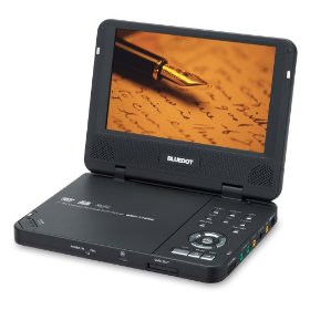 BLUEDOT 7型ポータブルDVDプレーヤー CPRM対応スリムモデル BDP-1726K ブラック